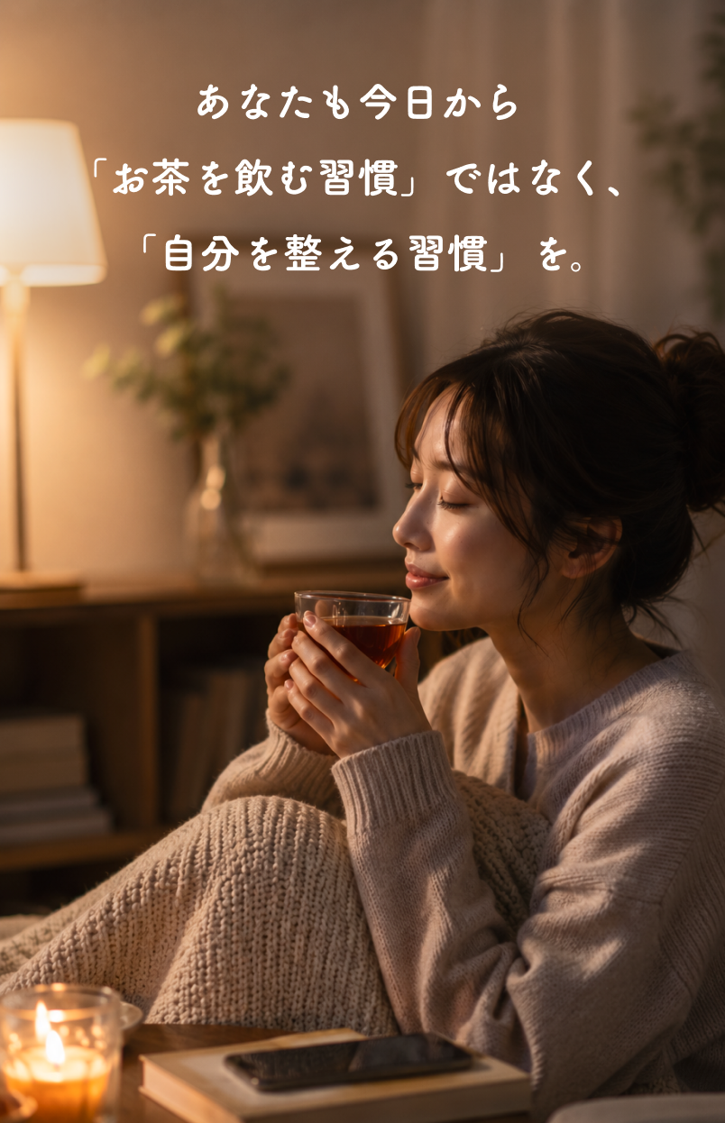 あなたも今日から「お茶を飲む習慣」ではなく、「自分を整える習慣」を。