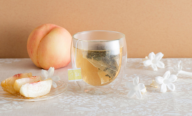 白桃のジャスミン茶