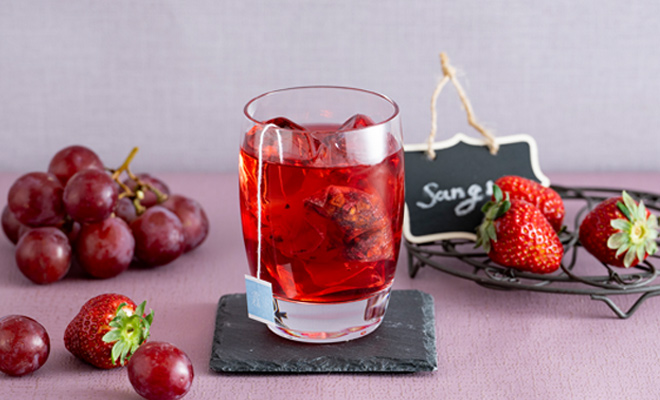 葡萄と苺のサングリア