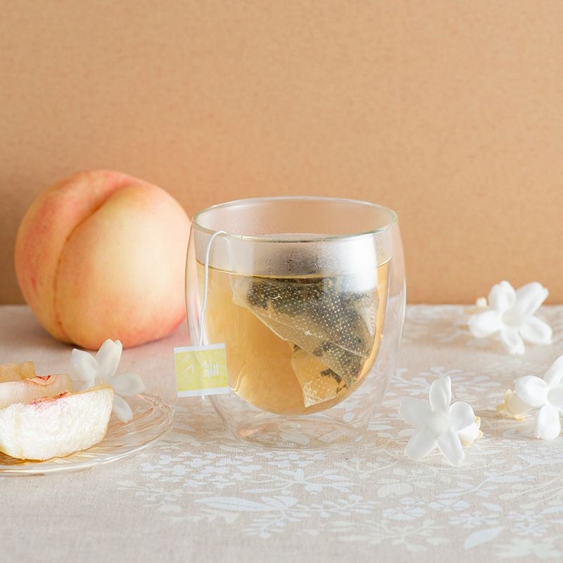 白桃のジャスミン茶 4ティーバッグ | 森から届くフレーバーティー『霧